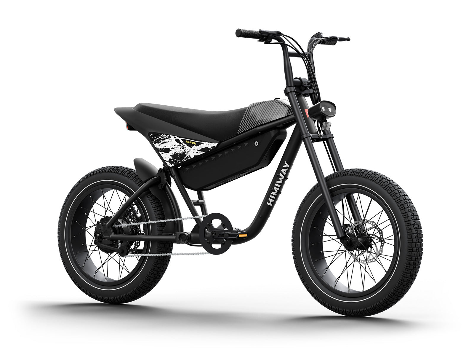 Himiway C5 Sport Schwarz– Premium Moped-Style E-Bike Seitenansicht