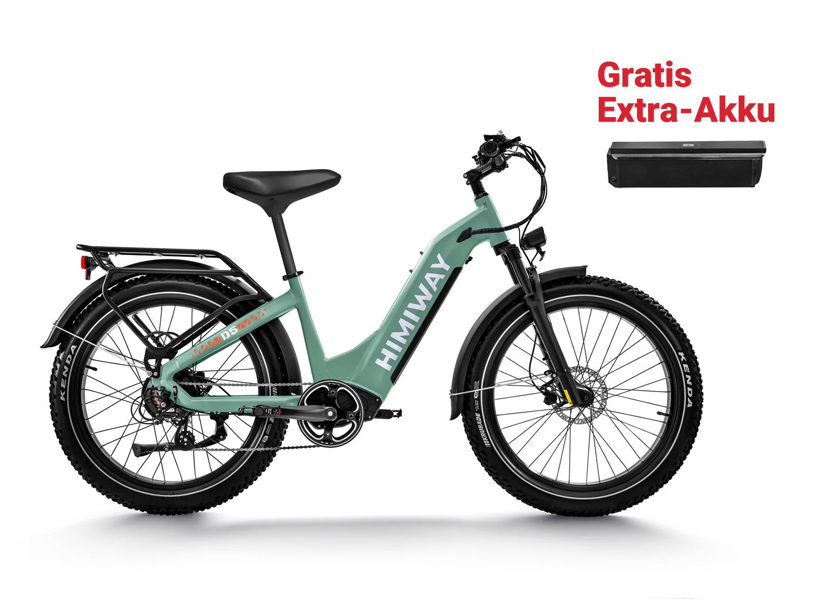 gewicht e-bike fully Himiway Zebra – 26 Zoll E-Fatbike für Alltag & Gelände