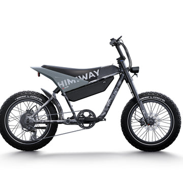 Tintengrau Version vom Himiway C5 Ultra E-Bike im Motorrad-Stil