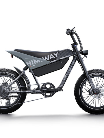 Tintengrau Version vom Himiway C5 Ultra E-Bike im Motorrad-Stil